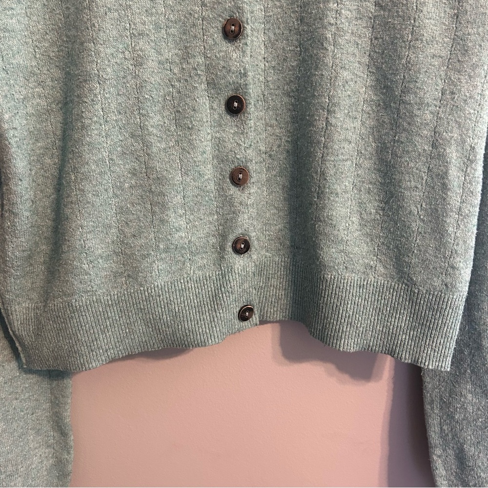 Free People Teal Cardigan Sweater - Picture 4 of 7